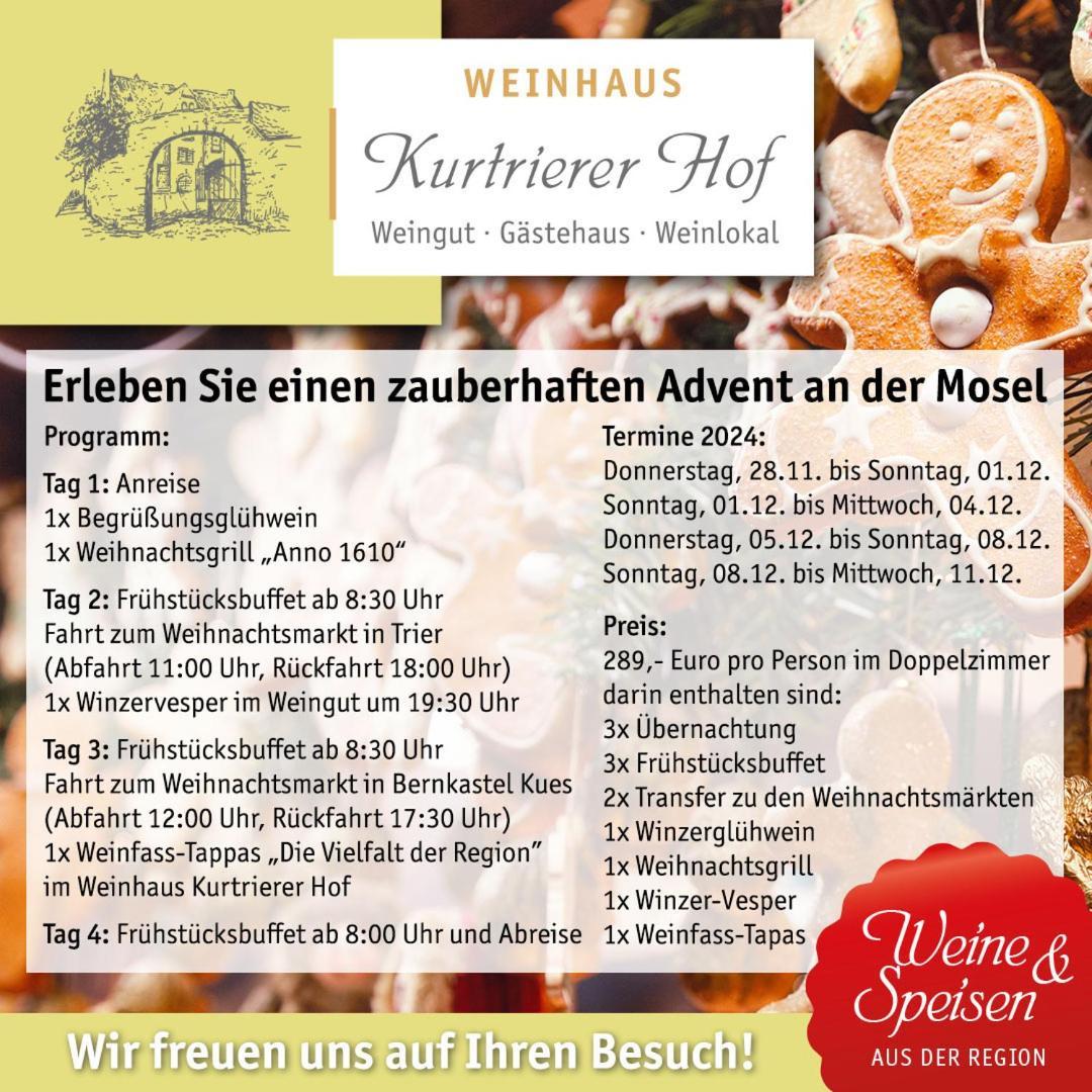 Weinhaus Kurtrierer Hof Hotel Leiwen Kültér fotó